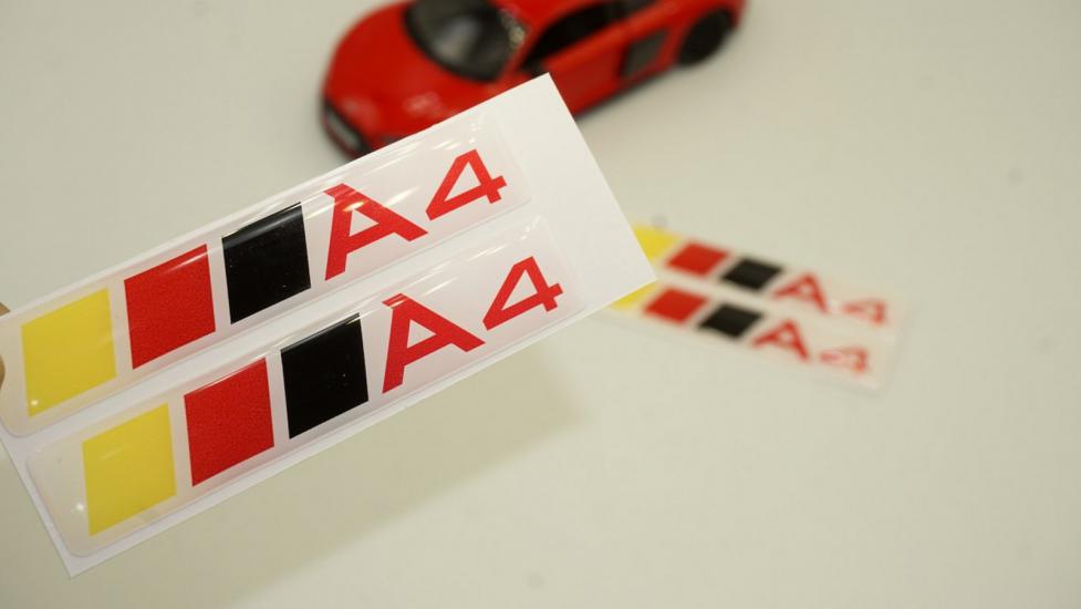 Audi A4 Logo Motor Kapağı Damla Silikon Plaka Logo Arma Amblem Yeni Stil