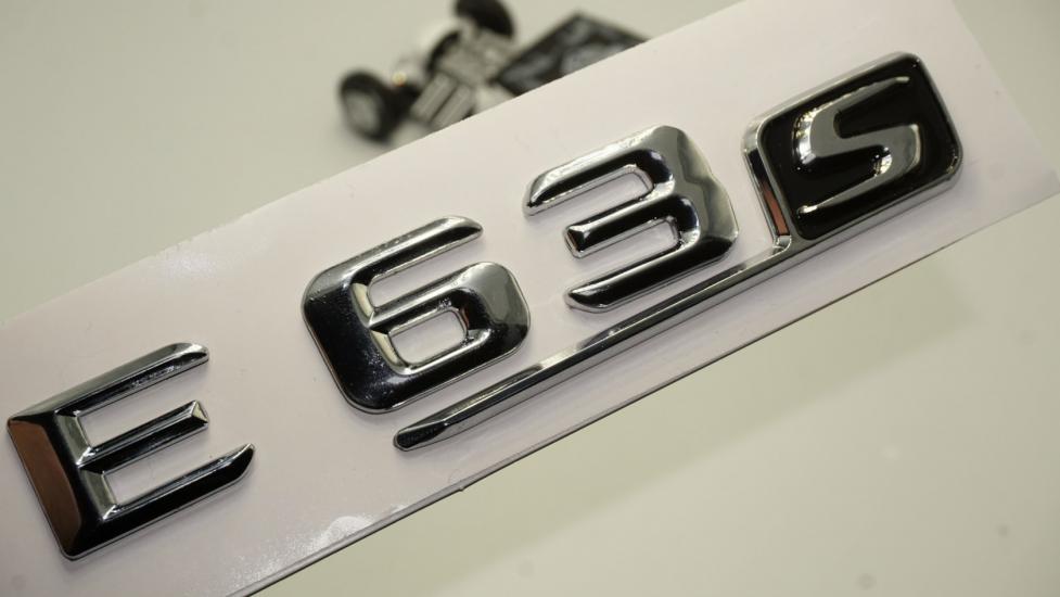 Benz E 63S Bagaj Krom Metal 3M 3D Yazı Logo
