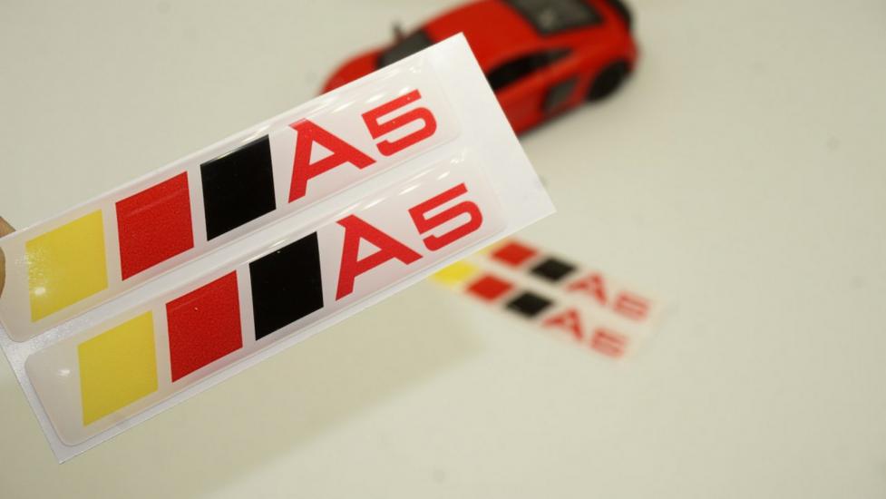 Audi A5 Logo Motor Kapağı Damla Silikon Plaka Logo Arma Amblem Yeni Stil