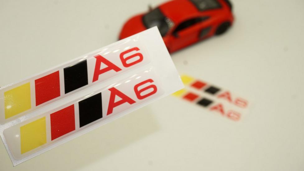Audi A6 Logo Motor Kapağı Damla Silikon Plaka Logo Arma Amblem Yeni Stil