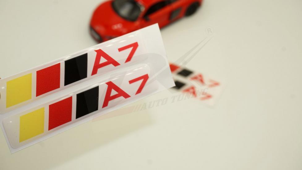 Audi A7 Logo 3M 3D Damla Silikon Torpido Bagaj Çamurluk Logo Amblem Arma Seti