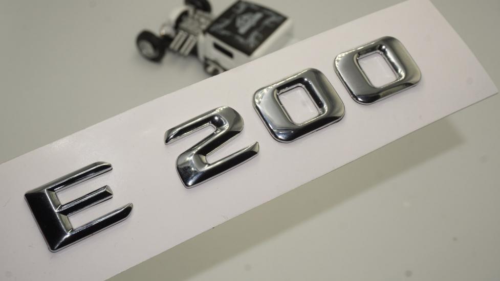E200 Bagaj Krom Metal 3M 3D Yazı Logo