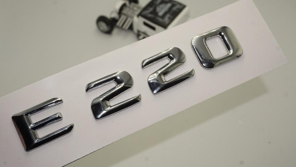 Benz E220 Bagaj Krom Metal 3M 3D Yazı Logo