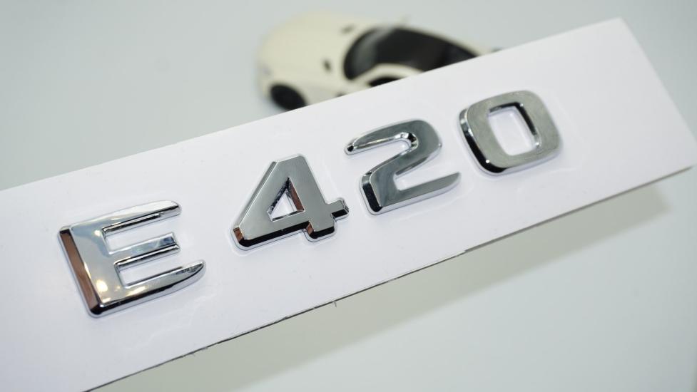 DK Tuning E420 Bagaj Krom ABS 3M 3D Yazı Logo Benz İle Uyumlu