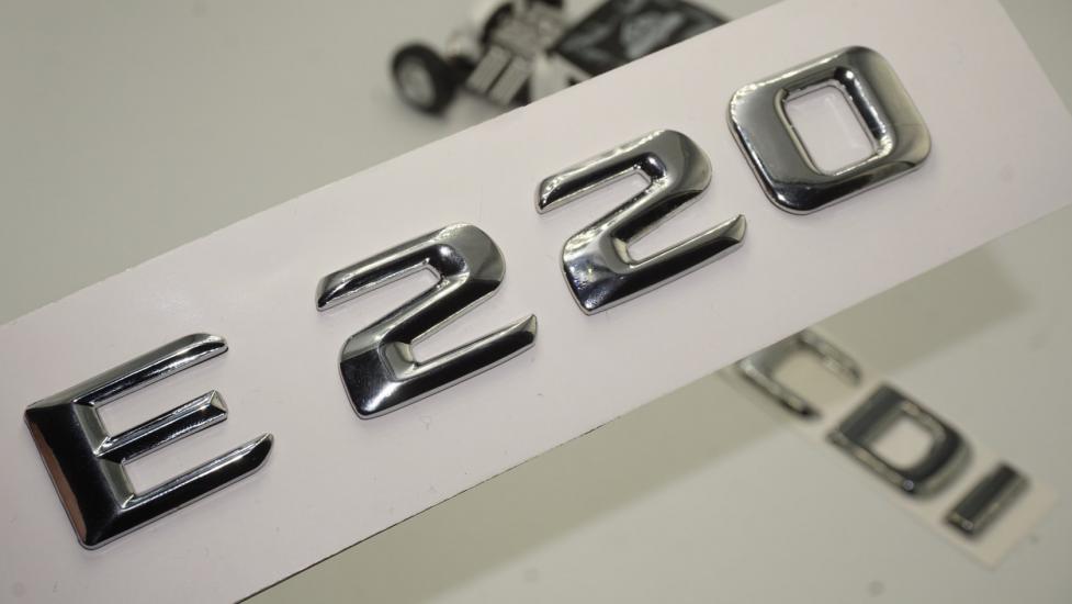 Benz E 220 CDi Bagaj Krom Metal 3M 3D Yazı Logo