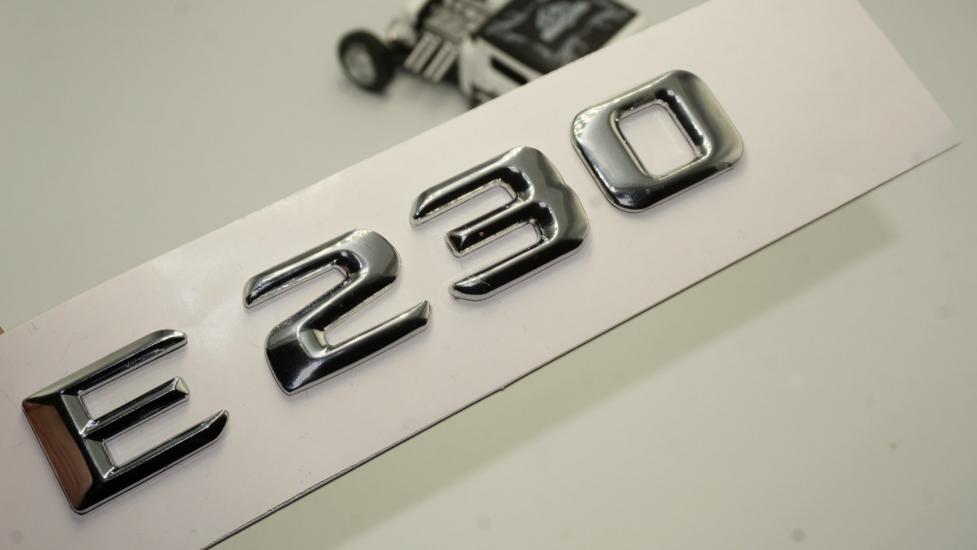 Benz E230 Bagaj Krom Metal 3M 3D Yazı Logo