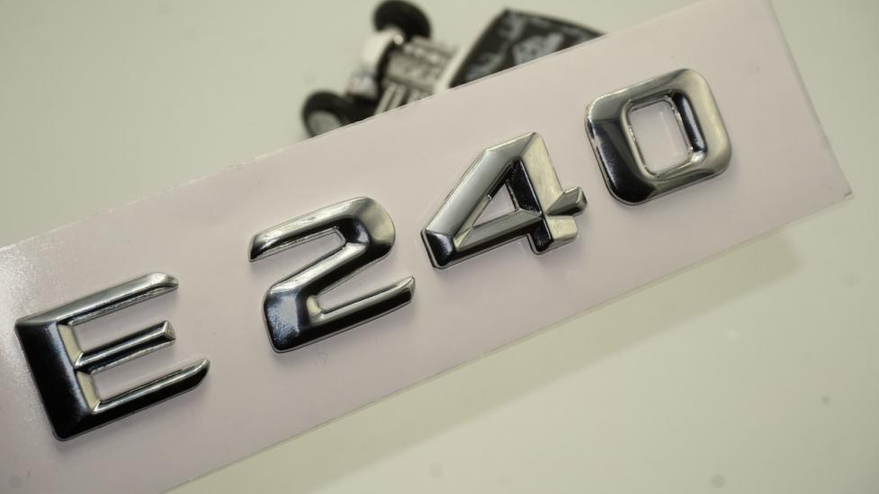 Benz E240 Bagaj Krom Metal 3M 3D Yazı Logo