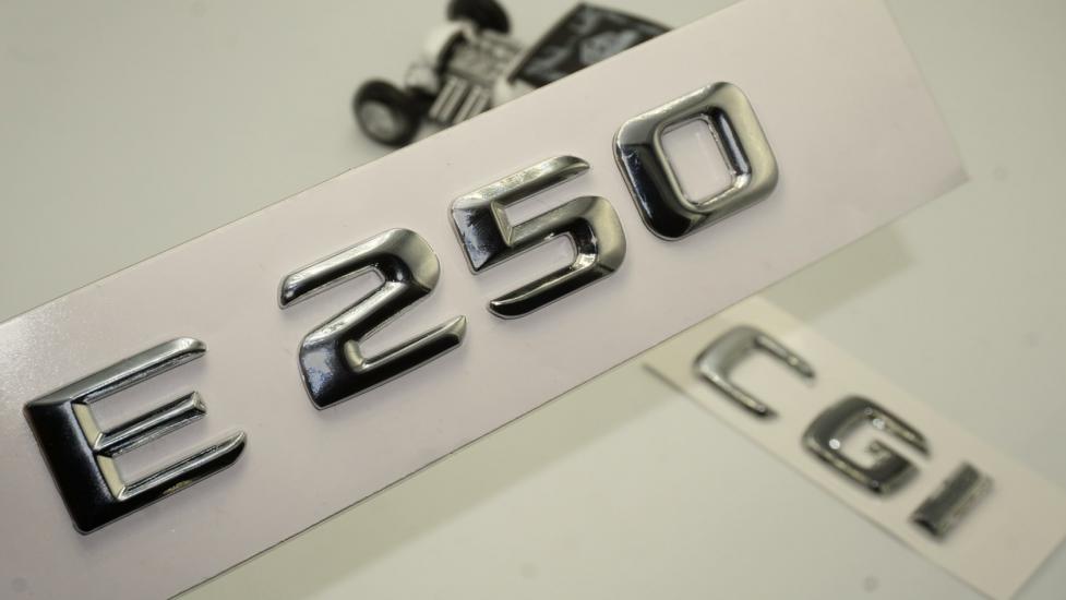 Benz E 250 CGi Bagaj Krom Metal 3M 3D Yazı Logo