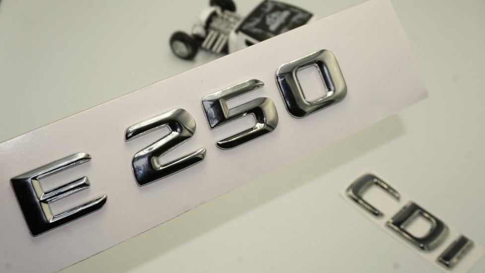 Benz E 250 CDi Bagaj Krom Metal 3M 3D Yazı Logo