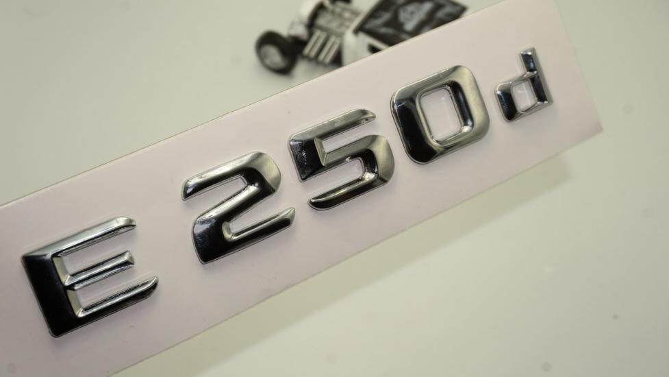 Benz E 250d Bagaj Krom Metal 3M 3D Yazı Logo