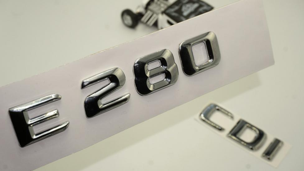 Benz E 280 CDi Bagaj Krom Metal 3M 3D Yazı Logo
