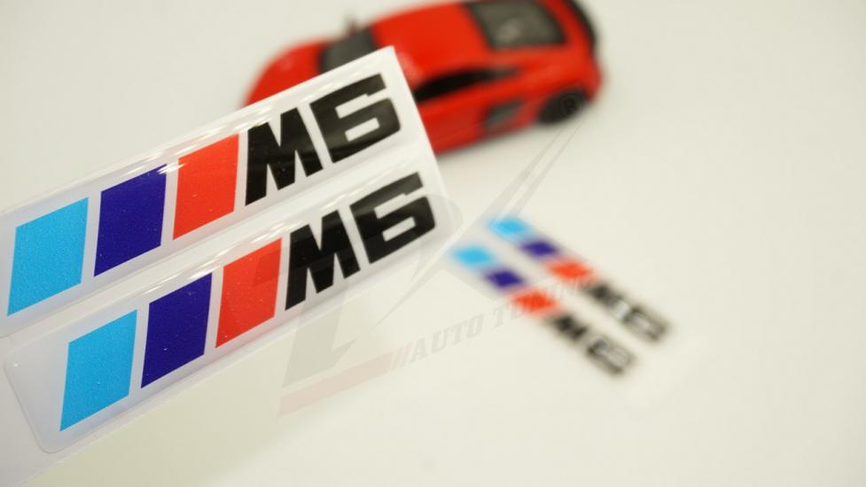 Bmw M6 Logo 3M 3D Damla Silikon Torpido Bagaj Çamurluk Logo Amblem Arma Seti