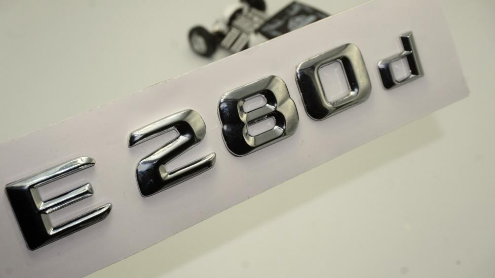 Benz E 280d Bagaj Krom Metal 3M 3D Yazı Logo
