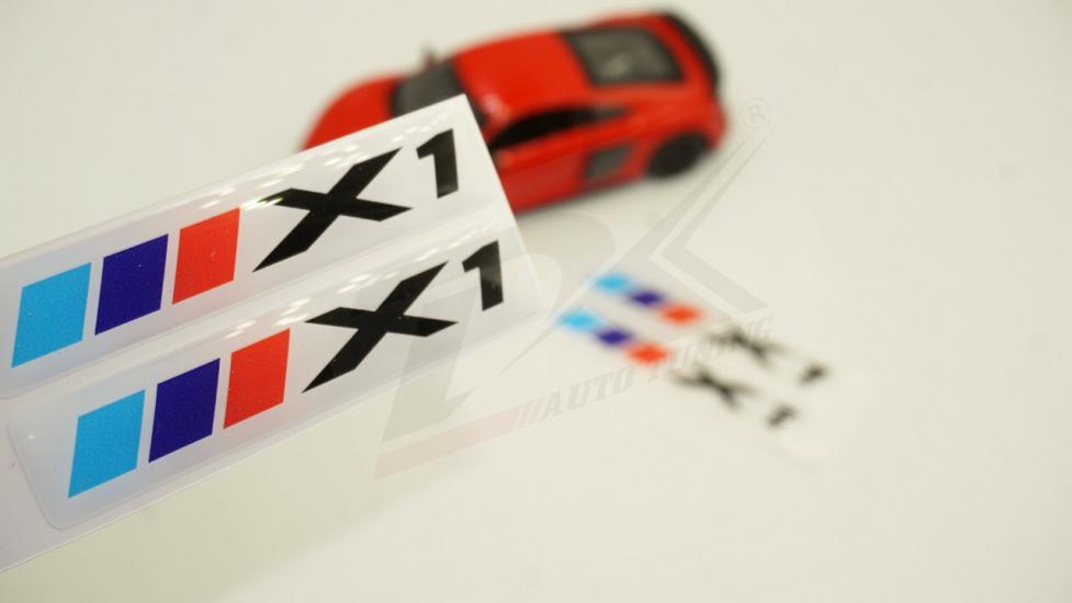 Bmw X1 Logo 3M 3D Damla Silikon Torpido Bagaj Çamurluk Logo Amblem Arma Seti