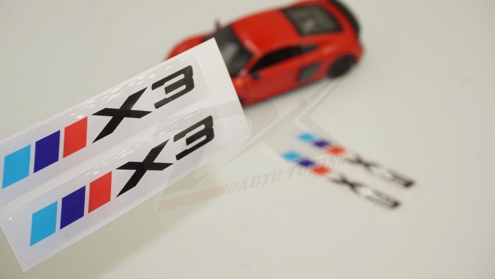 Bmw X3 Logo 3M 3D Damla Silikon Torpido Bagaj Çamurluk Logo Amblem Arma Seti