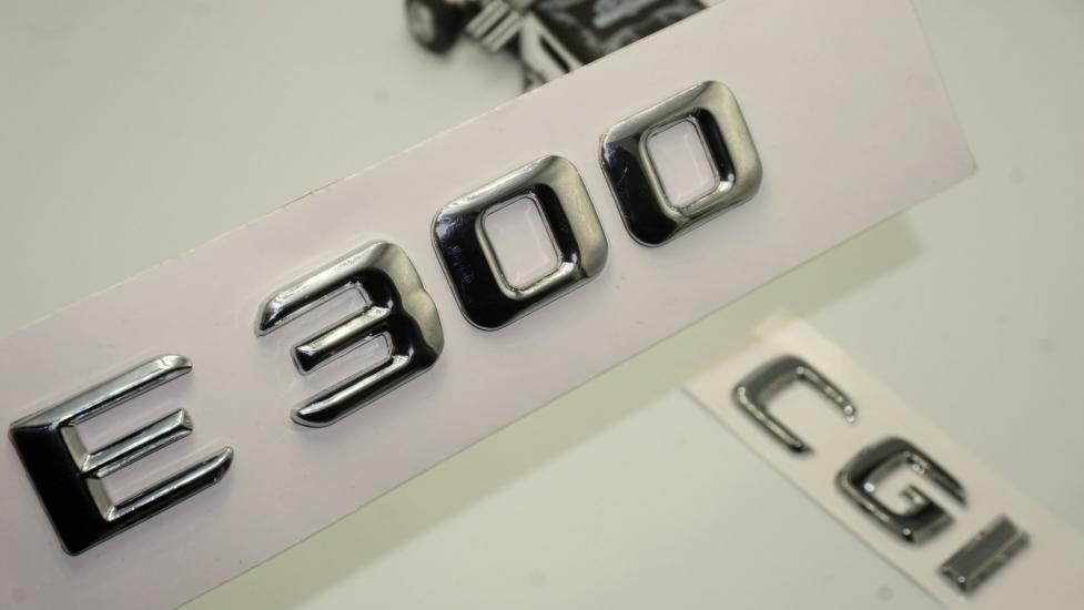 Benz E 300 CGi Bagaj Krom Metal 3M 3D Yazı Logo