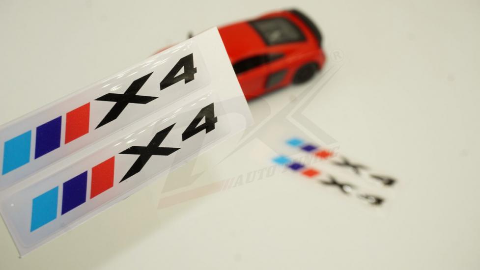 Bmw X4 Logo 3M 3D Damla Silikon Torpido Bagaj Çamurluk Logo Amblem Arma Seti