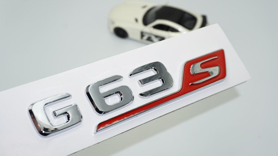DK Tuning G63S Bagaj Krom Kırmızı ABS 3M 3D Yazı Logo Benz İle Uyumlu