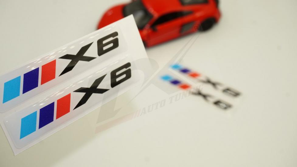 Bmw X6 Logo 3M 3D Damla Silikon Torpido Bagaj Çamurluk Logo Amblem Arma Seti