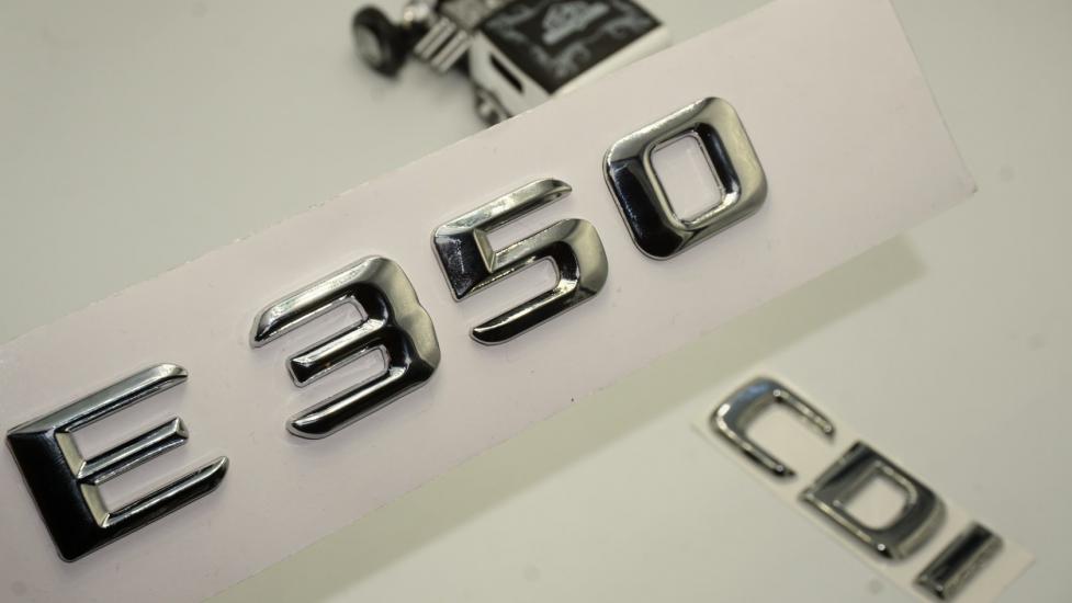 Benz E 350 CDi Bagaj Krom Metal 3M 3D Yazı Logo