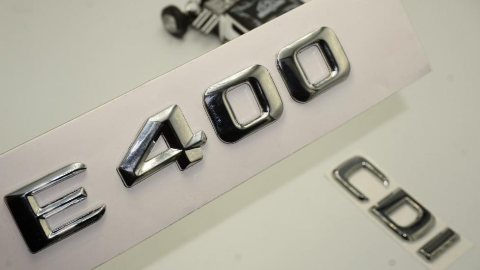 Benz E 400 CDi Bagaj Krom Metal 3M 3D Yazı Logo
