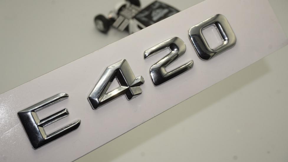 Benz E420 Bagaj Krom Metal 3M 3D Yazı Logo