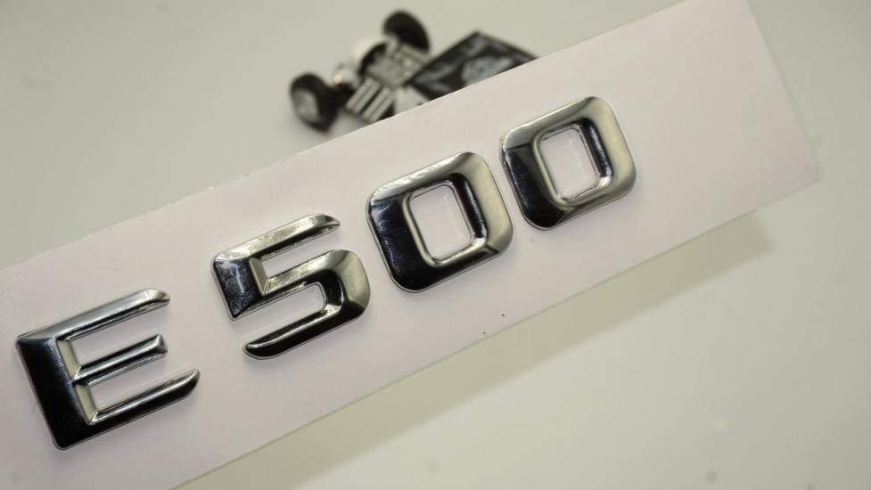 Benz E500 Bagaj Krom Metal 3M 3D Yazı Logo