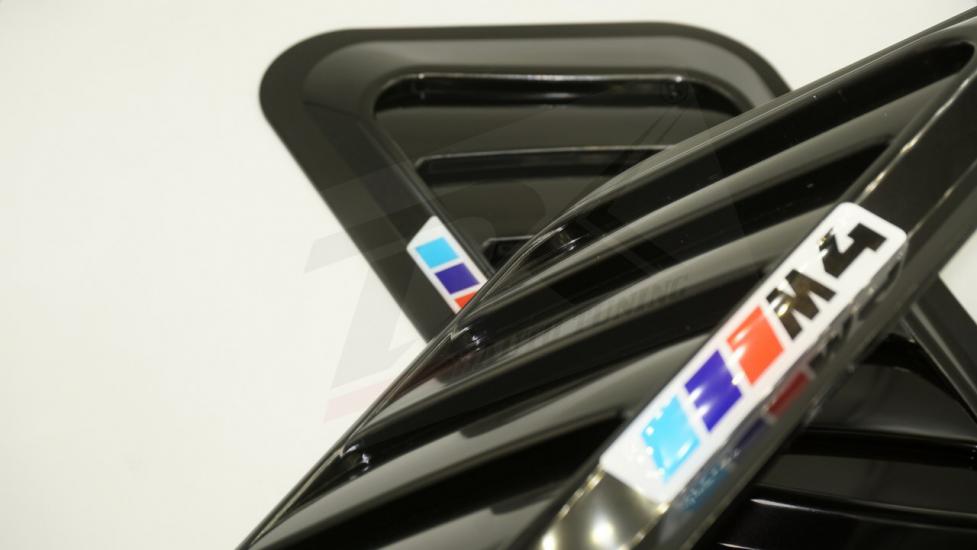 Bmw M4 Logo Ön Kaput Glossy Black Air Flow Rüzgarlık