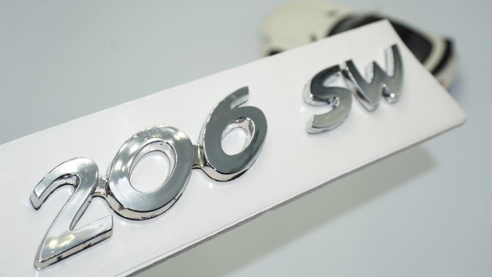 DK Tuning 206 SW Bagaj 3M 3D Yazı Logo Amblem Peugeot İle Uyumlu