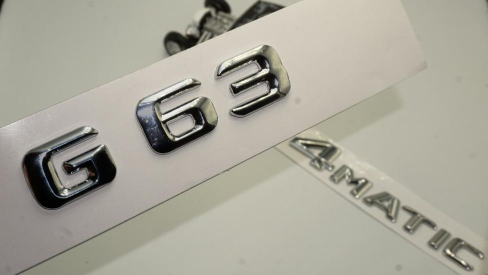 Benz G63 4Matic Bagaj Krom Metal 3M 3D Yazı Logo