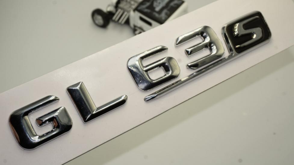 Benz GL 63S Bagaj Krom Metal 3M 3D Yazı Logo