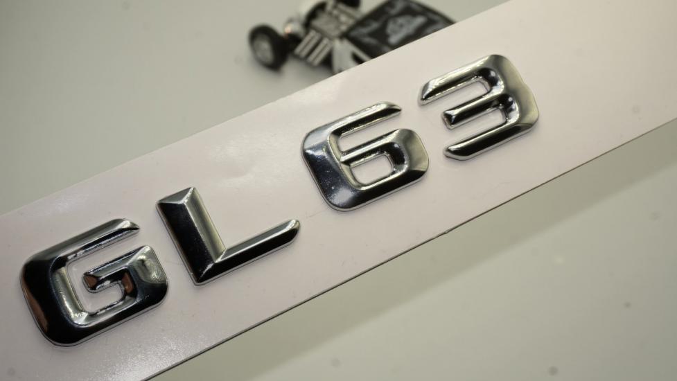 Benz GL 63 Bagaj Krom Metal 3M 3D Yazı Logo