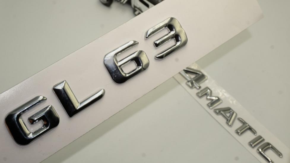 Benz GL 63 4Matic Bagaj Krom Metal 3M 3D Yazı Logo