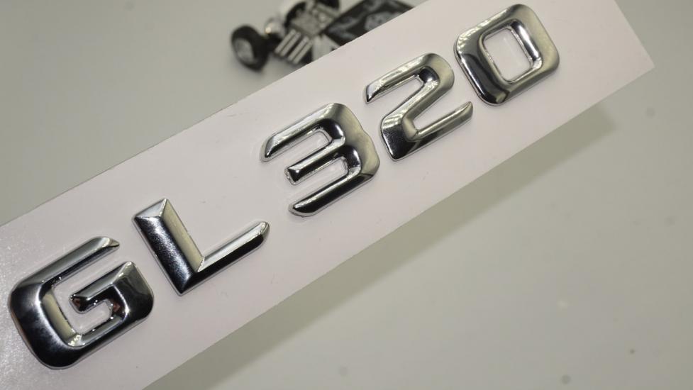 Benz GL 320 Bagaj Krom Metal 3M 3D Yazı Logo