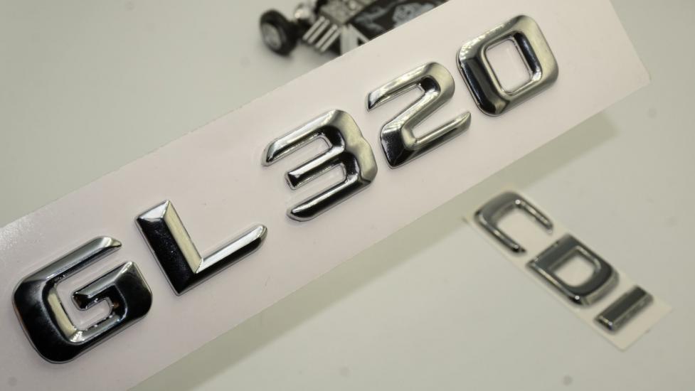 Benz GL 320 CDi Bagaj Krom Metal 3M 3D Yazı Logo