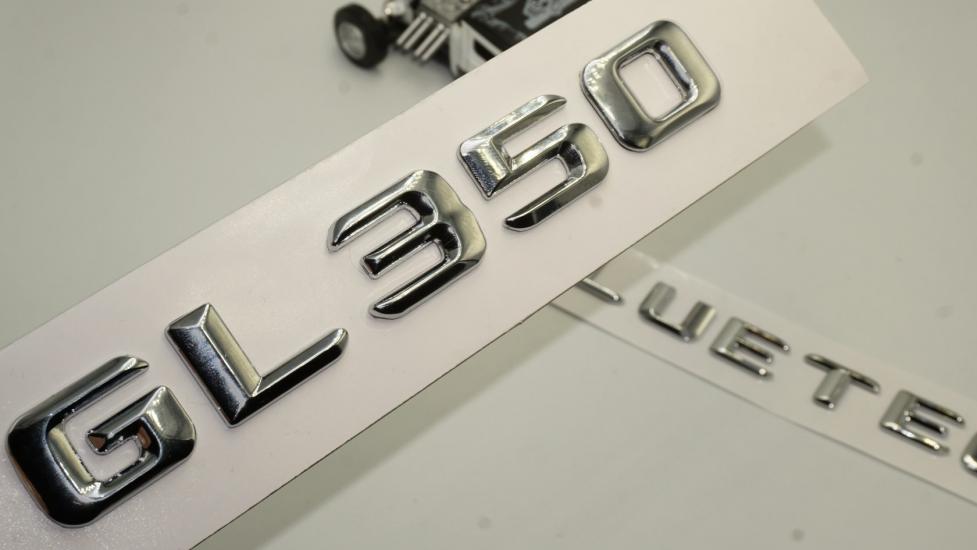Benz GL 350 Bluetec Bagaj Krom Metal 3M 3D Yazı Logo