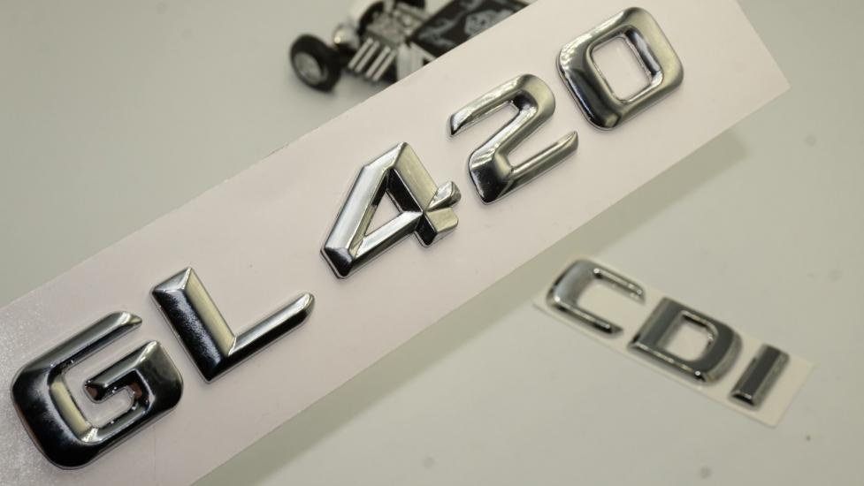 Benz GL 420 CDi Bagaj Krom Metal 3M 3D Yazı Logo