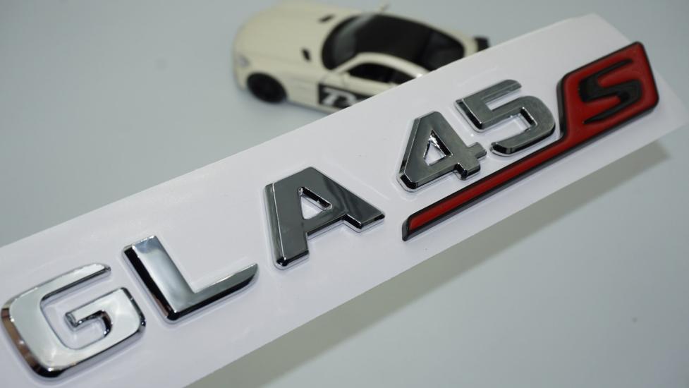 DK Tuning GLA 45S Bagaj Kırmızı Krom ABS Yazı Logo Benz İle Uyumlu