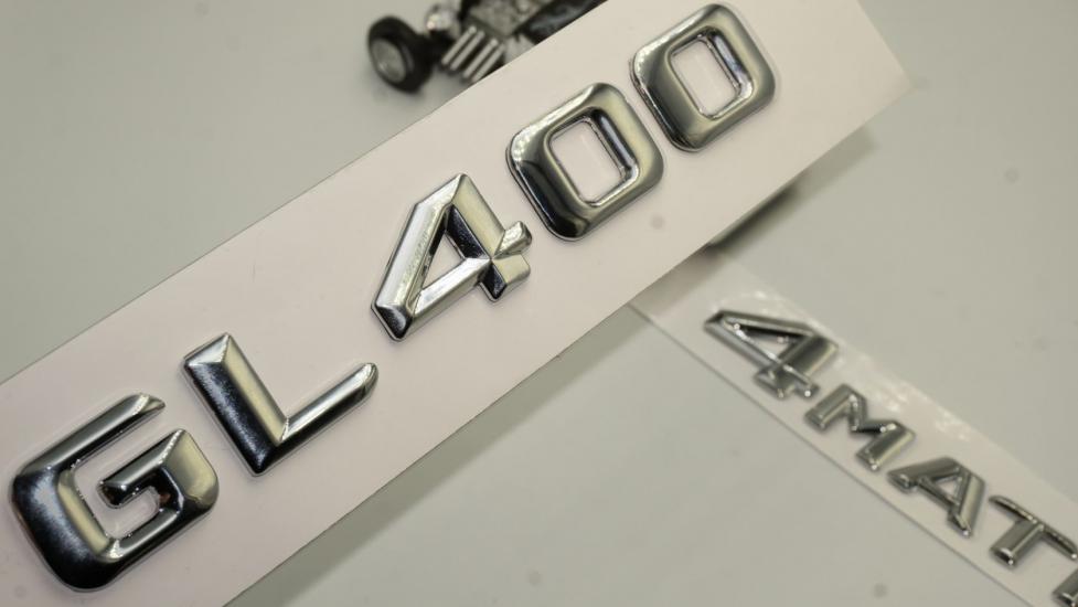 Benz GL 400 4Matic Bagaj Krom Metal 3M 3D Yazı Logo