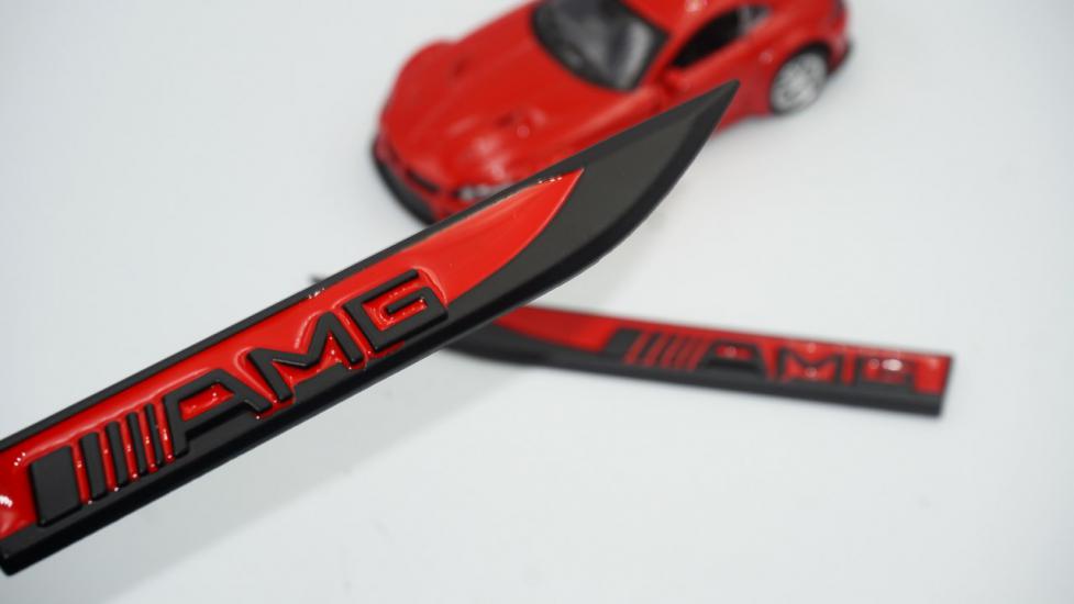 Mercedes Benz AMG Logo Çamurluk Yanı Krom Metal Bıçak Logo