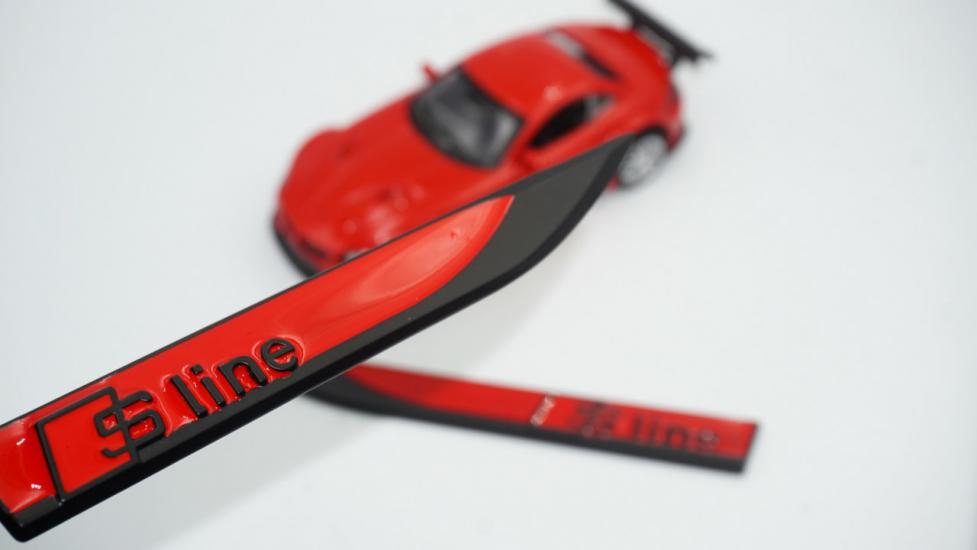 Audi S Line Logo Çamurluk Yanı Krom Metal Bıçak Logo