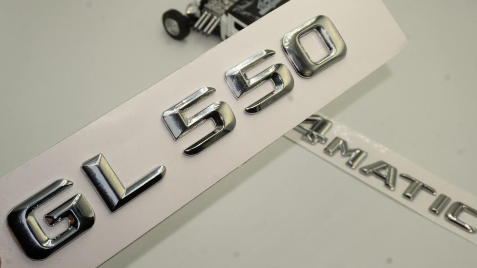 Benz GL 550 4Matic Bagaj Krom Metal 3M 3D Yazı Logo