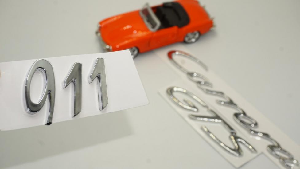 Porsche 911 Carrera GTS Bagaj 3M 3D ABS Yazı Logo Amblem Seti