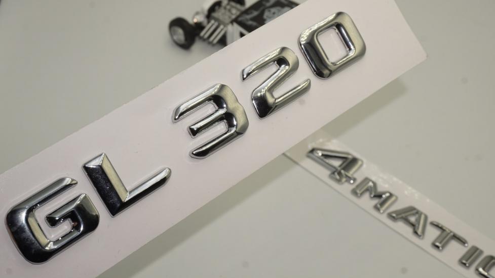 Benz GL 320 4Matic Bagaj Krom Metal 3M 3D Yazı Logo