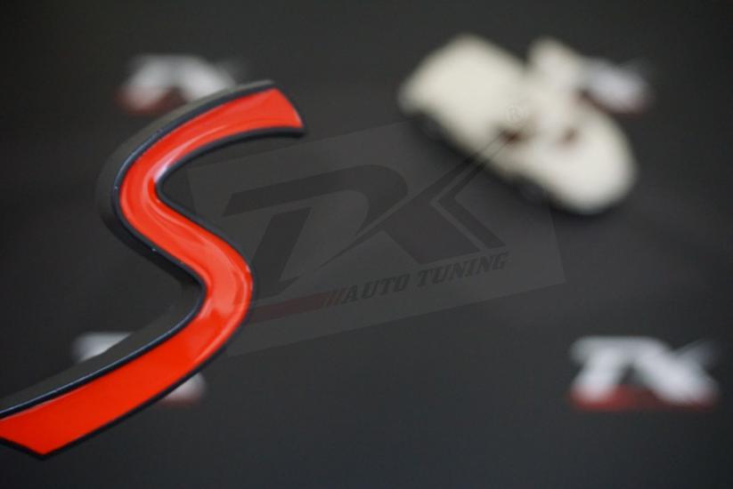 DK Tuning Mini Cooper S Kırmızı Siyah Bagaj Logo Amblem