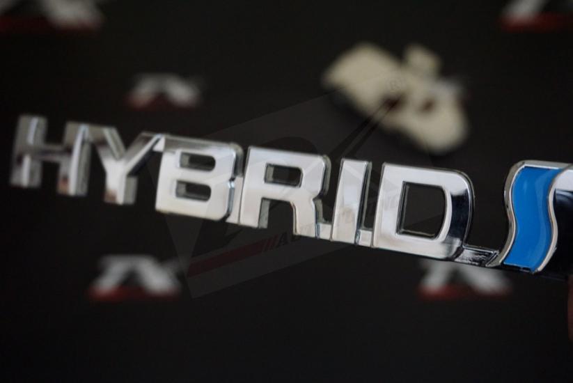 Toyota HYBRİD Bagaj Krom Metal 3M 3D Orjinal Logo Amblem