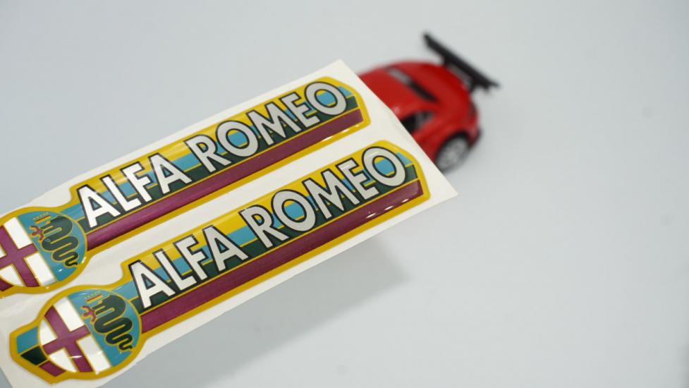 Alfa Romeo Logo Damla Silikon Torpido Çamurluk Yanı Sticker