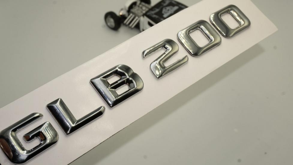 Benz GLB 200 Bagaj Krom Metal 3M 3D Yazı Logo