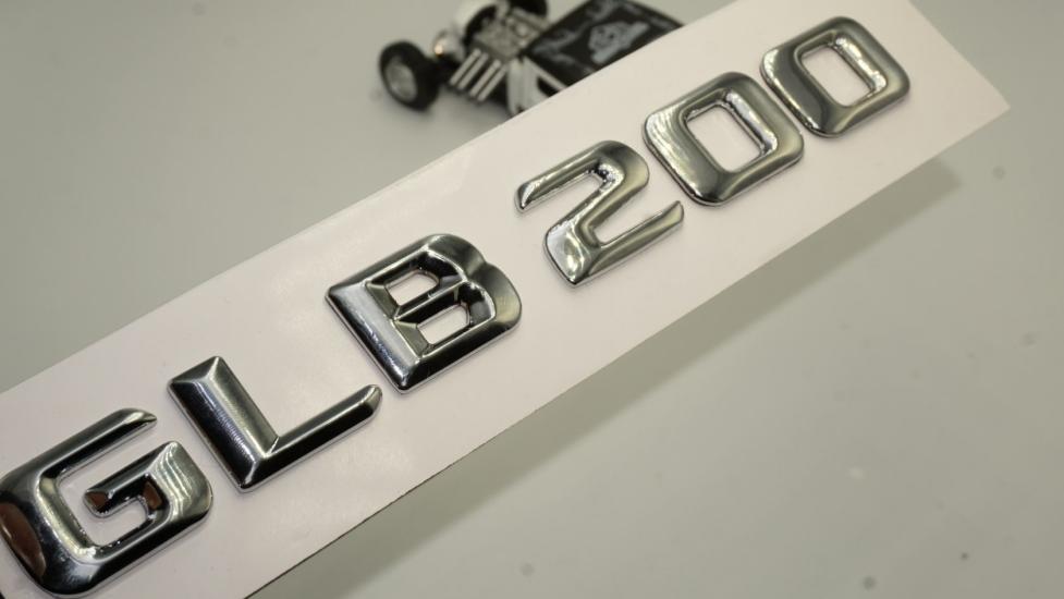 DK Benz GLB 200 Bagaj Krom Metal 3M 3D Yazı Logo