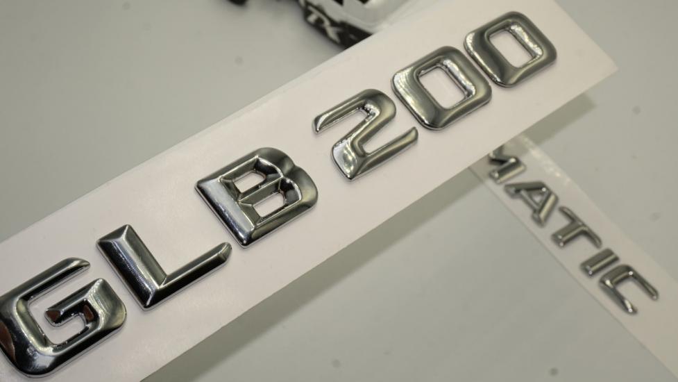 Benz GLB 200 4Matic Bagaj Krom Metal 3M 3D Yazı Logo